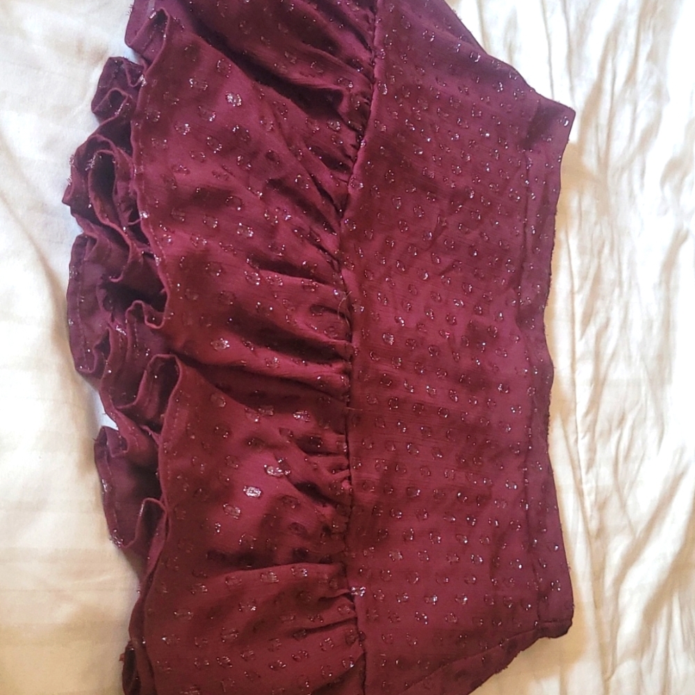 Pleated mini skirt